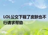 LOL公交下载了皮肤也不行请求帮助