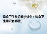 饮食卫生常识教学计划（饮食卫生常识有哪些）