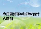 今日更新鄂A和鄂W有什么区别