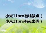 小米11pro有啥缺点（小米11pro有夜枭吗）