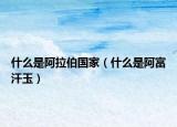 什么是阿拉伯国家（什么是阿富汗玉）