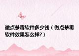 微点杀毒软件多少钱（微点杀毒软件效果怎么样?）