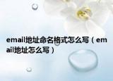 email地址命名格式怎么写（email地址怎么写）