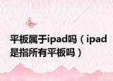 平板属于ipad吗（ipad是指所有平板吗）
