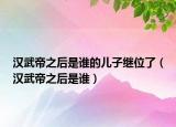 汉武帝之后是谁的儿子继位了（汉武帝之后是谁）
