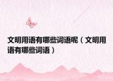 文明用语有哪些词语呢（文明用语有哪些词语）