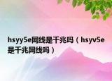 hsyy5e网线是千兆吗（hsyv5e是千兆网线吗）