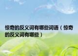 惊奇的反义词有哪些词语（惊奇的反义词有哪些）