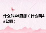 什么叫4d厨房（什么叫4a公司）