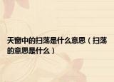 天窗中的扫荡是什么意思（扫荡的意思是什么）