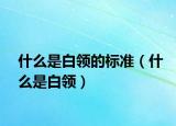 什么是白领的标准（什么是白领）