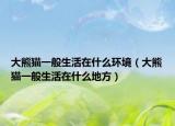 大熊猫一般生活在什么环境（大熊猫一般生活在什么地方）