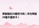 荣耀畅玩20是双卡吗（华为荣耀20是不是双卡）
