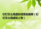 钉钉怎么用虚拟背景拍视频（钉钉怎么用虚拟人物）