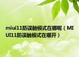 miui11防误触模式在哪呢（MIUI11防误触模式在哪开）