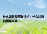 什么叫智能网联技术（什么叫智能网络电视）