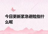 今日更新紧急避险指什么呢