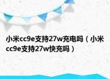 小米cc9e支持27w充电吗（小米cc9e支持27w快充吗）