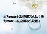 华为mate30防窥屏怎么贴（华为mate30防窥屏怎么设置）