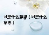 kl是什么意思（kl是什么意思）