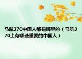 马航370中国人都是哪里的（马航370上有哪些重要的中国人）