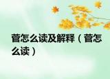 菅怎么读及解释（菅怎么读）