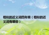 相似的近义词四年级（相似的近义词有哪些）