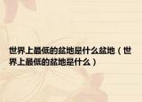 世界上最低的盆地是什么盆地（世界上最低的盆地是什么）