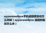 opporeno6pro手机返回键震动怎么关掉（opporeno6pro 返回时振动怎么关）