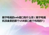 数字电视的usb接口有什么用（数字电视机顶盒里的那个USB接口是干吗用的?）