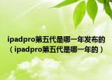 ipadpro第五代是哪一年发布的（ipadpro第五代是哪一年的）