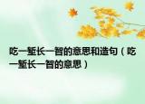 吃一堑长一智的意思和造句（吃一堑长一智的意思）