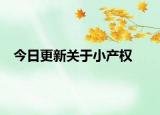 今日更新关于小产权