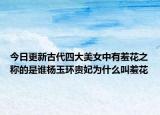 今日更新古代四大美女中有羞花之称的是谁杨玉环贵妃为什么叫羞花