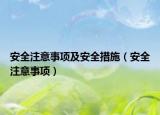 安全注意事项及安全措施（安全注意事项）