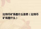 比特币矿场是什么意思（比特币矿场是什么）