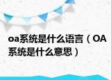 oa系统是什么语言（OA系统是什么意思）
