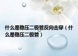 什么是稳压二极管反向击穿（什么是稳压二极管）