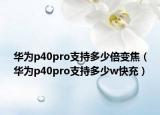 华为p40pro支持多少倍变焦（华为p40pro支持多少w快充）