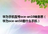 华为手机型号oce-an10啥意思（华为oce-an50是什么手机）