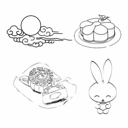 简笔画｜中秋节简笔画大全，一起来画一画月饼吧！（附教程）