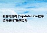 我的电脑有个updater.exe程序,请问是啥?是病毒吗