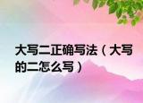 大写二正确写法（大写的二怎么写）