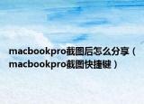 macbookpro截图后怎么分享（macbookpro截图快捷键）