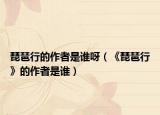 琵琶行的作者是谁呀（《琵琶行》的作者是谁）