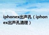 iphonex出声孔（iphonex出声孔清理）