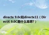 directx 9.0c和directx11（DirectX 9.0C是什么意思?）