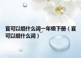 官可以组什么词一年级下册（官可以组什么词）