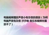 电脑视频播放声音小有杂音的原因（为何电脑声音有杂音 沙沙响 音乐和视频也播放不了）