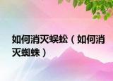 如何消灭蜈蚣（如何消灭蜘蛛）